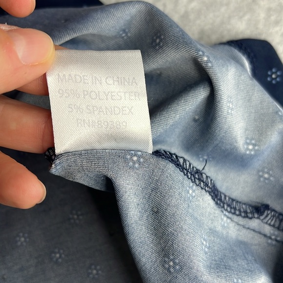 Crown & Eagle Mens Performance Golf Polo Shirt Blue Print Size XL Preppy - Picture 10 of 11